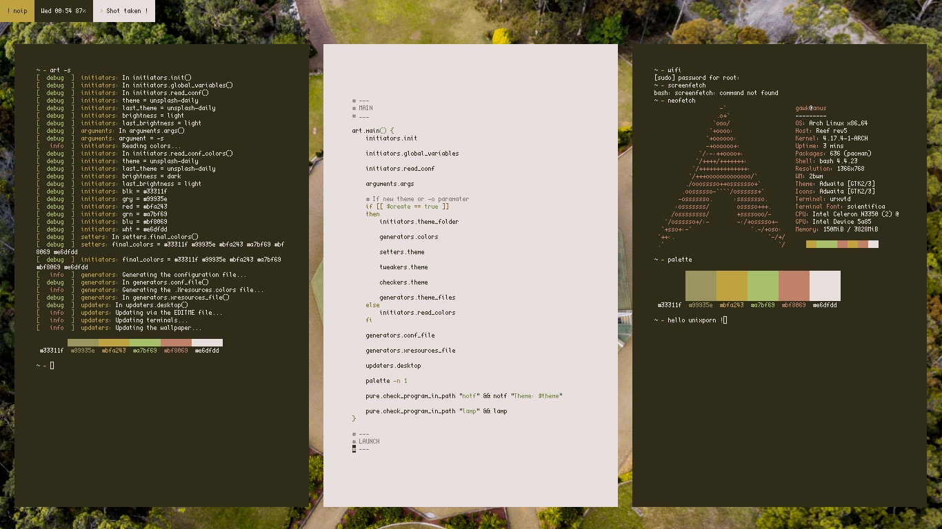 nym21's riced Arch Linux desktop
